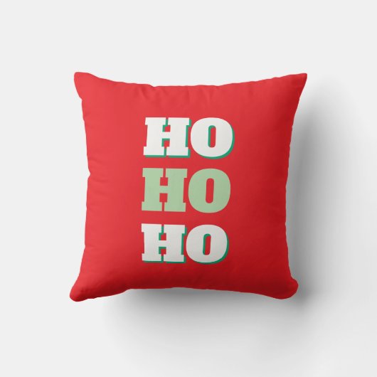 Merry Christmas HoHoHo Party Minimalist Plain クッション (裏面)