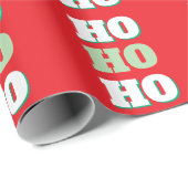 Merry Christmas HoHoHo Party Minimalist Plain ラッピングペーパー (ロールコーナー)