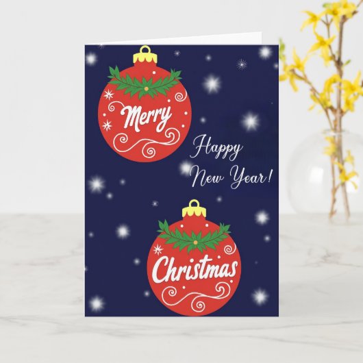 Merry Christmas Holiday Card カード (黄色い花)