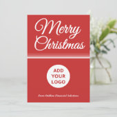Merry Christmas Holiday Card with Logo シーズンカード (スタンド正面)