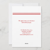 Merry Christmas Holiday Card with Logo シーズンカード (裏面)