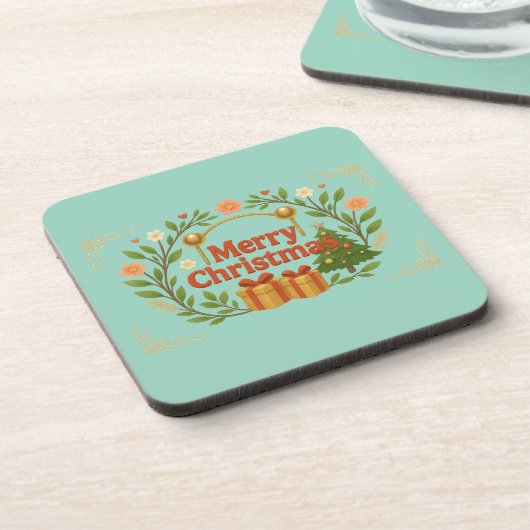 Merry Christmas Holiday Coasters (Set of 6) コースター (左側)