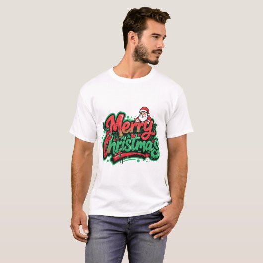 Merry Christmas Holiday Design Tシャツ (正面フル)