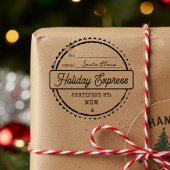 Merry Christmas Holiday Express Mail To From ラバースタンプ