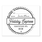 Merry Christmas Holiday Express Mail To From ラバースタンプ (インプリント)