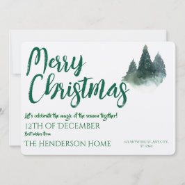Merry Christmas Holiday Greeting Card Invitation 招待状