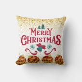 Merry Christmas Holiday Party Glitter クッション (正面)