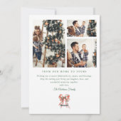 Merry Christmas Holiday Photo Red Green Card シーズンカード (裏面)