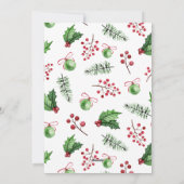 Merry Christmas Holiday Photos Collage Typography シーズンカード (裏面)