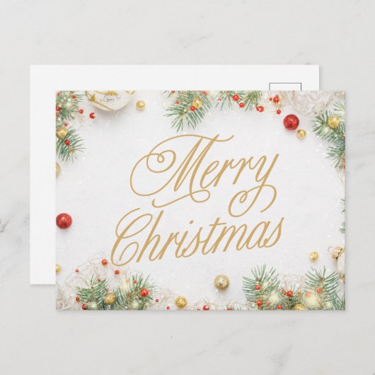 Merry Christmas- Holiday Postcard シーズンポストカード (正面/裏面)
