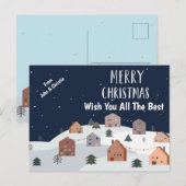 Merry Christmas Holiday Postcard Design Template ポストカード (正面/裏面)