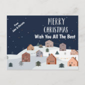 Merry Christmas Holiday Postcard Design Template ポストカード (正面)