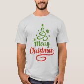 🎄 Merry Christmas Holiday Tee – Customizable Free Tシャツ (正面)