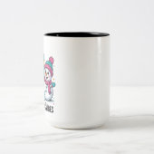 Merry Christmas Holiday Vibes ツートーンマグカップ (中央)