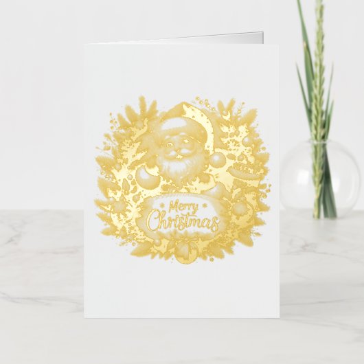 Merry Christmas Holiday Wish Card 箔シーズンカード (正面)