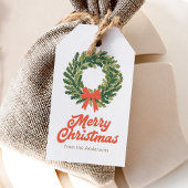 Merry Christmas Holiday Wreath ギフトタグ