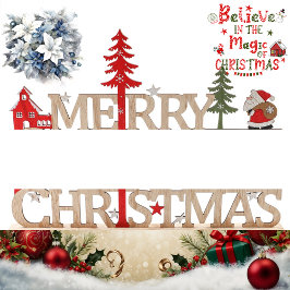 Merry Christmas Holidays オーナメントカード