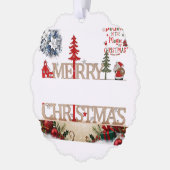 Merry Christmas Holidays オーナメントカード (左)