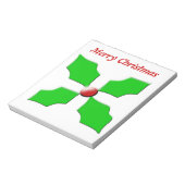 Merry Christmas Hollyカスタマイズ可能メモ帳 ノートパッド (回転)