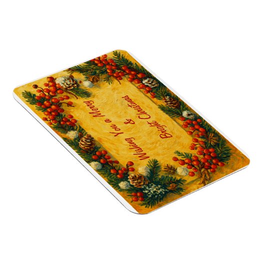 Merry Christmas Holly マグネット (右側)