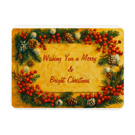 Merry Christmas Holly マグネット