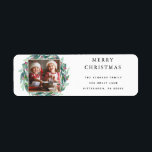 Merry Christmas Holly Berries Photo Return Address ラベル<br><div class="desc">Merry Christmas Holly Berries Photo Return Address Label - festive holiday labels features your favorite photo surrounded by lush,  holly berries. Labels are part of a holiday collection.</div>