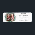 Merry Christmas Holly Berries Photo Return Address ラベル<br><div class="desc">Merry Christmas Holly Berries Photo Return Address Label - festive holiday labels features your favorite photo surrounded by lush,  holly berries. Labels are part of a holiday collection.</div>