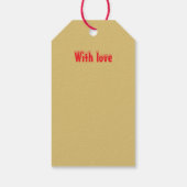 Merry Christmas Holly Wreath With Berries  ギフトタグ (裏面)