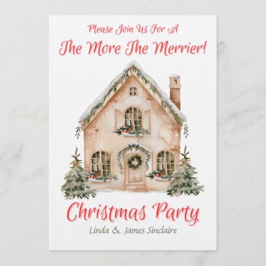 Merry Christmas House Party  招待状 (正面)