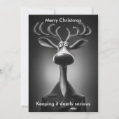 Merry Christmas Humor Reindeer Holidays greeting  シーズンカード (正面)