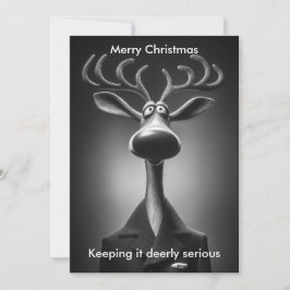 Merry Christmas Humor Reindeer Holidays greeting  シーズンカード