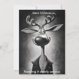 Merry Christmas Humor Reindeer Holidays greeting  シーズンカード