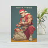 Merry Christmas Humor Santa | Holidays greeting  シーズンカード (スタンド正面)