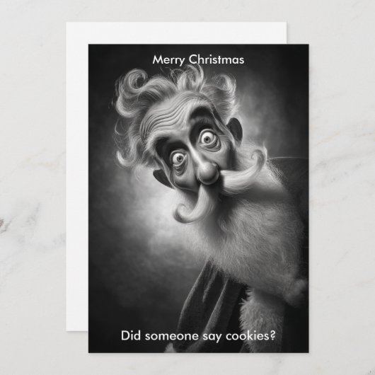 Merry Christmas Humor Santa Holidays greeting  シーズンカード (正面/裏面)