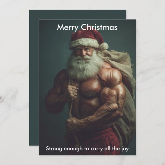 Merry Christmas Humor Santa | Holidays greeting  シーズンカード (正面/裏面)