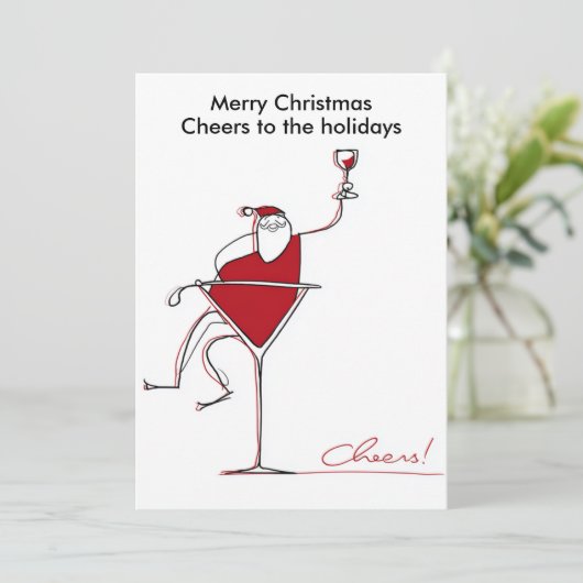 Merry Christmas Humor Santa | Holidays greeting  シーズンカード (スタンド正面)