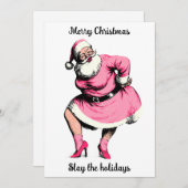 Merry Christmas Humor Santa | Holidays greeting  シーズンカード (正面/裏面)