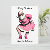 Merry Christmas Humor Santa | Holidays greeting  シーズンカード (スタンド正面)