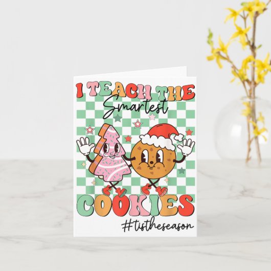 Merry Christmas I Teach The Smartest Cookies Teach カード (黄色い花)