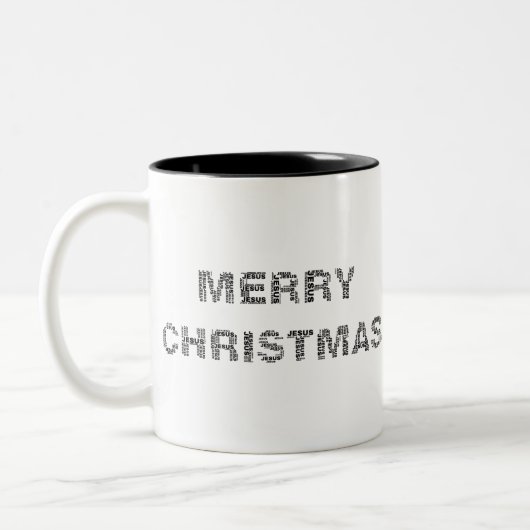 Merry Christmas II Black ツートーンマグカップ (左)