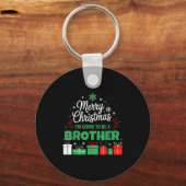 Merry Christmas I'm Going To Be An Brother Pregnan キーホルダー (正面)