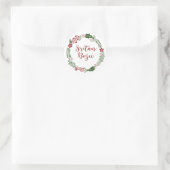 Merry Christmas inボスニア語、クロアチアのSretan Bojic ラウンドシール (バッグ)