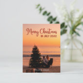 Merry Christmas In 7月のカスタムPhoto シーズンカード (スタンド正面)
