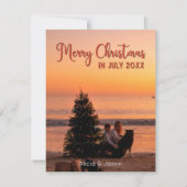 Merry Christmas In 7月のカスタムPhoto シーズンカード (正面)