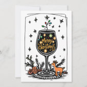 Merry Christmas in a Wine Glass カード (正面)