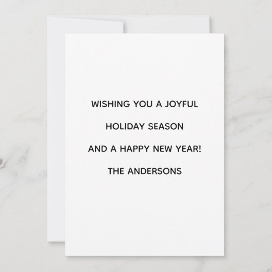 Merry Christmas in a Wine Glass カード (裏面)