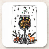 Merry Christmas in a Wine Glass コースター (正面)