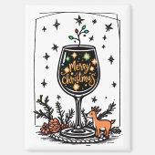 Merry Christmas in a Wine Glass  マグネット (正面)