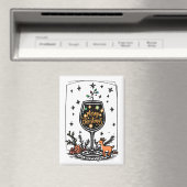 Merry Christmas in a Wine Glass  マグネット (インサイチュ (食洗機))