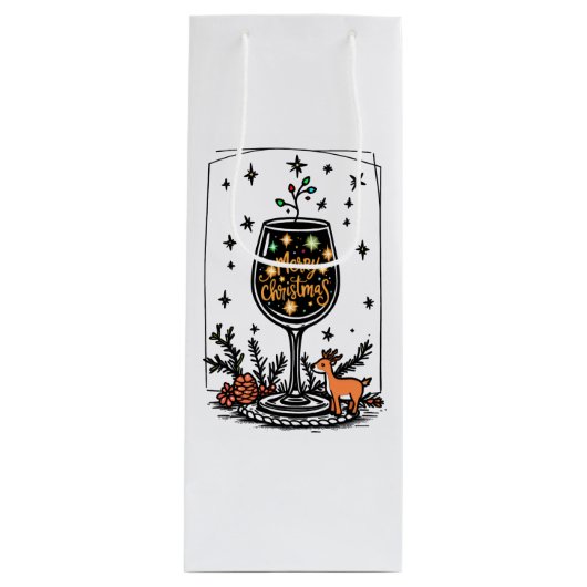 Merry Christmas in a Wine Glass  ワインギフトバッグ (正面)